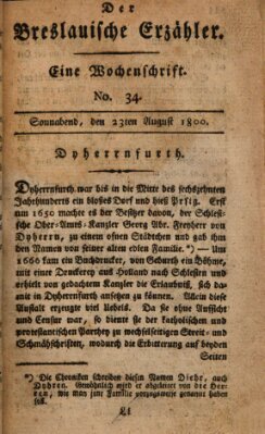 Der breslauische Erzähler Samstag 23. August 1800