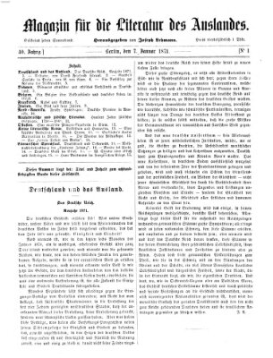 Magazin für die Literatur des Auslandes Samstag 7. Januar 1871