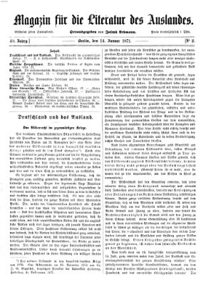 Magazin für die Literatur des Auslandes Samstag 14. Januar 1871