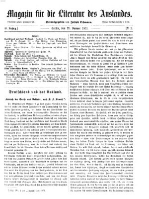 Magazin für die Literatur des Auslandes Samstag 21. Januar 1871