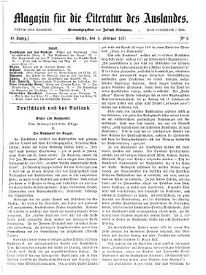 Magazin für die Literatur des Auslandes Samstag 4. Februar 1871