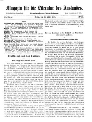 Magazin für die Literatur des Auslandes Samstag 11. März 1871