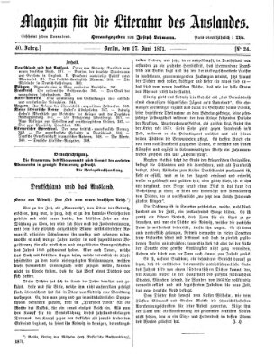 Magazin für die Literatur des Auslandes Samstag 17. Juni 1871