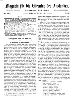 Magazin für die Literatur des Auslandes Samstag 29. Juli 1871