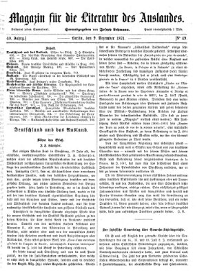 Magazin für die Literatur des Auslandes Samstag 9. Dezember 1871