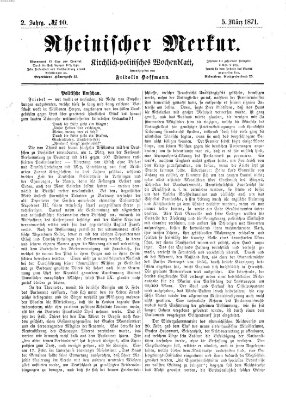 Rheinischer Merkur (Deutscher Merkur) Sonntag 5. März 1871