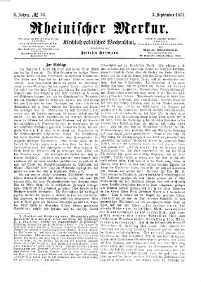 Rheinischer Merkur (Deutscher Merkur) Sonntag 3. September 1871