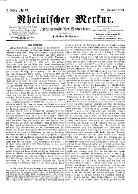 Rheinischer Merkur (Deutscher Merkur) Sonntag 22. Oktober 1871