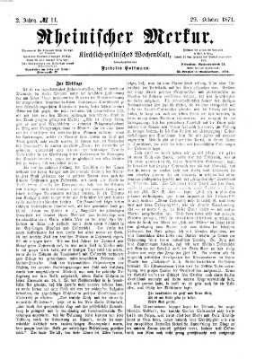 Rheinischer Merkur (Deutscher Merkur) Sonntag 29. Oktober 1871