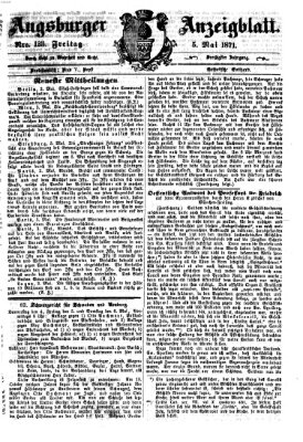 Augsburger Anzeigeblatt Freitag 5. Mai 1871