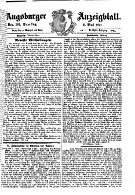 Augsburger Anzeigeblatt Samstag 6. Mai 1871