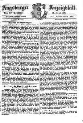 Augsburger Anzeigeblatt Sonntag 11. Juni 1871