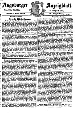 Augsburger Anzeigeblatt Freitag 4. August 1871