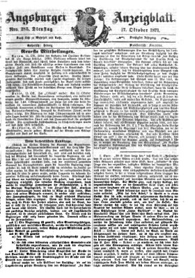 Augsburger Anzeigeblatt Dienstag 17. Oktober 1871