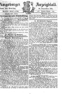Augsburger Anzeigeblatt Samstag 30. Dezember 1871