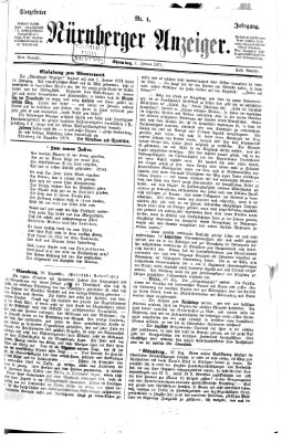Nürnberger Anzeiger Sonntag 1. Januar 1871