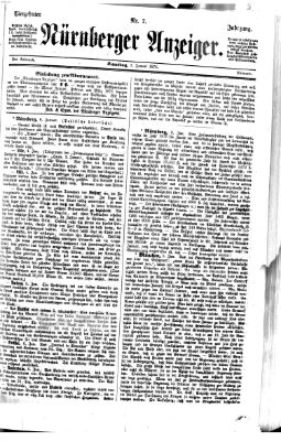 Nürnberger Anzeiger Samstag 7. Januar 1871