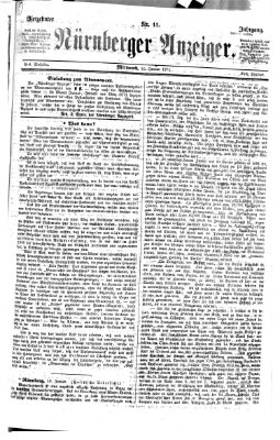 Nürnberger Anzeiger Mittwoch 11. Januar 1871