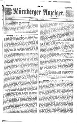 Nürnberger Anzeiger Donnerstag 12. Januar 1871