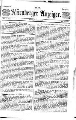 Nürnberger Anzeiger Freitag 27. Januar 1871