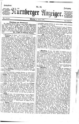 Nürnberger Anzeiger Montag 30. Januar 1871