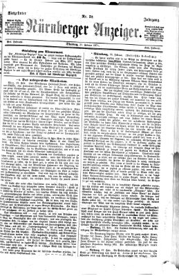 Nürnberger Anzeiger Dienstag 21. Februar 1871