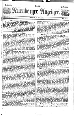 Nürnberger Anzeiger Mittwoch 22. März 1871