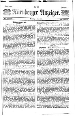 Nürnberger Anzeiger Sonntag 2. April 1871