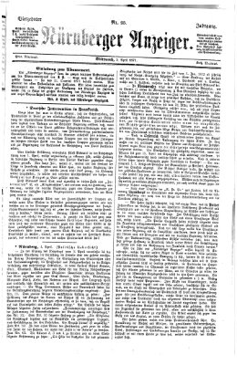 Nürnberger Anzeiger Mittwoch 5. April 1871