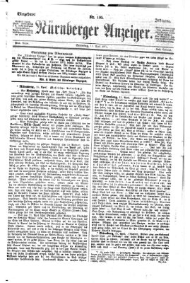 Nürnberger Anzeiger Sonntag 16. April 1871