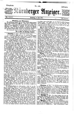 Nürnberger Anzeiger Sonntag 30. April 1871