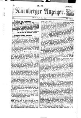 Nürnberger Anzeiger Mittwoch 17. Mai 1871