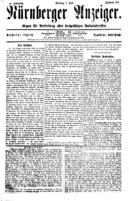 Nürnberger Anzeiger Montag 3. Juli 1871