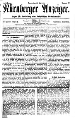 Nürnberger Anzeiger Donnerstag 20. Juli 1871