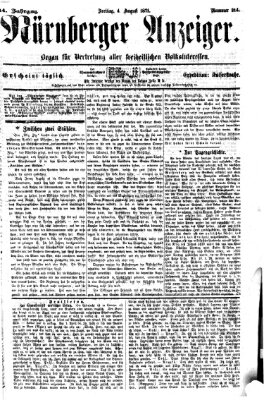 Nürnberger Anzeiger Freitag 4. August 1871