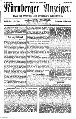 Nürnberger Anzeiger Samstag 26. August 1871