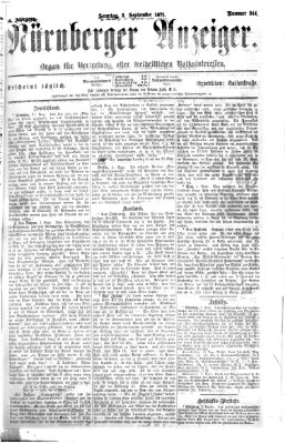 Nürnberger Anzeiger Sonntag 3. September 1871