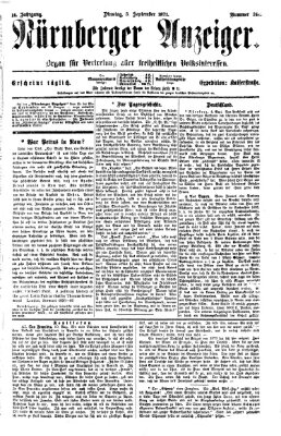 Nürnberger Anzeiger Dienstag 5. September 1871