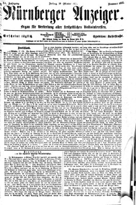 Nürnberger Anzeiger Freitag 20. Oktober 1871