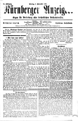 Nürnberger Anzeiger Montag 6. November 1871