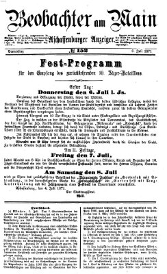 Beobachter am Main und Aschaffenburger Anzeiger Donnerstag 6. Juli 1871