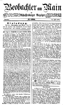 Beobachter am Main und Aschaffenburger Anzeiger Samstag 15. Juli 1871