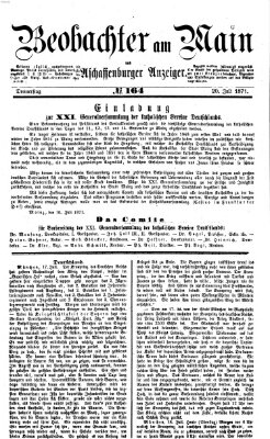 Beobachter am Main und Aschaffenburger Anzeiger Donnerstag 20. Juli 1871