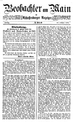 Beobachter am Main und Aschaffenburger Anzeiger Freitag 27. Oktober 1871