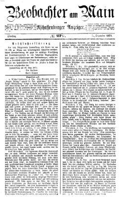 Beobachter am Main und Aschaffenburger Anzeiger Dienstag 5. Dezember 1871