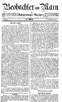 Beobachter am Main und Aschaffenburger Anzeiger Samstag 23. Dezember 1871