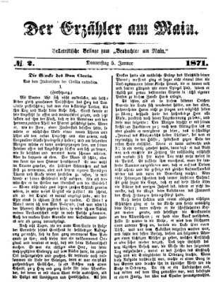 Der Erzähler am Main (Beobachter am Main und Aschaffenburger Anzeiger) Donnerstag 5. Januar 1871