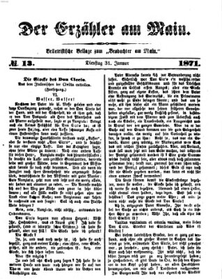 Der Erzähler am Main (Beobachter am Main und Aschaffenburger Anzeiger) Dienstag 31. Januar 1871