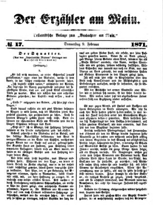 Der Erzähler am Main (Beobachter am Main und Aschaffenburger Anzeiger) Donnerstag 9. Februar 1871