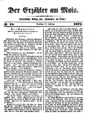 Der Erzähler am Main (Beobachter am Main und Aschaffenburger Anzeiger) Samstag 11. Februar 1871